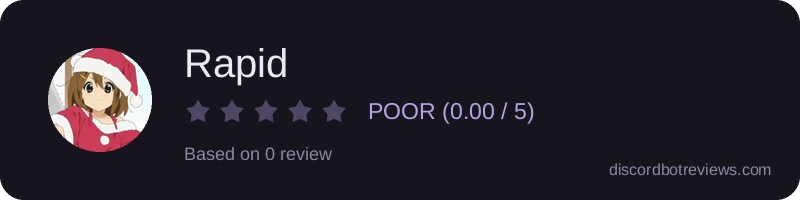 Rating widget preview for Rapid