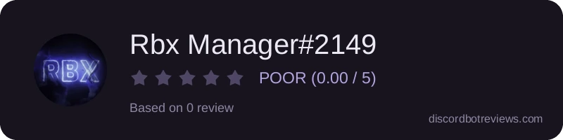 Rating widget preview for Rbx Manager#2149