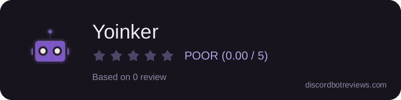 Rating widget preview for Yoinker