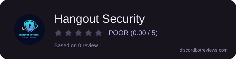 Rating widget preview for Hangout Security