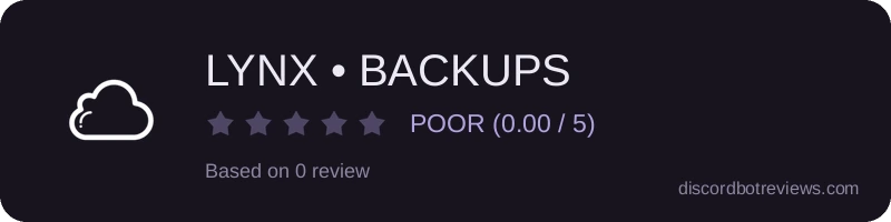 Rating widget preview for LYNX • BACKUPS