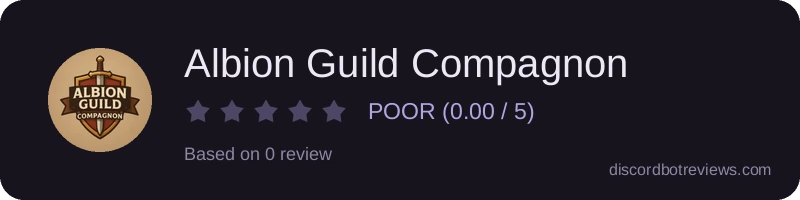 Rating widget preview for Albion Guild Compagnon