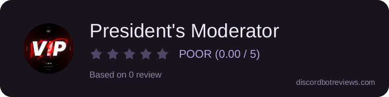 Rating widget preview for President's Moderator