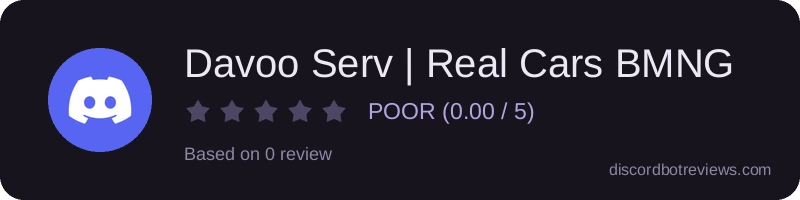 Rating banner for Davoo Serv | Real Cars BMNG