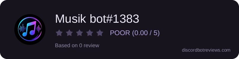 Rating widget preview for Musik bot#1383