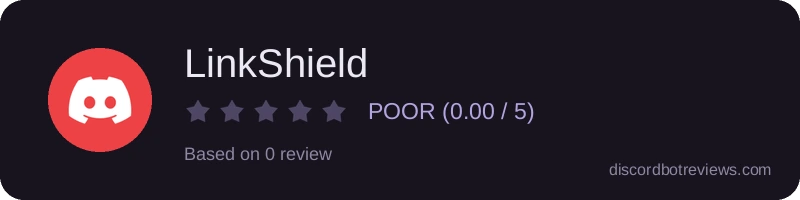 Rating widget preview for LinkShield