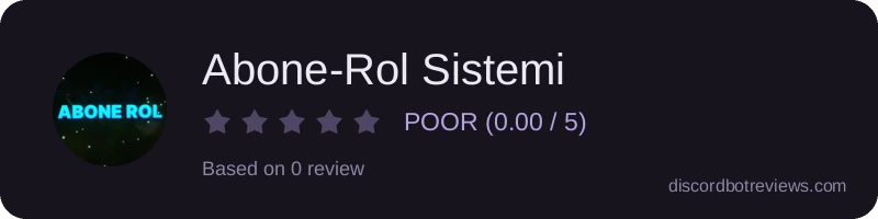Rating widget preview for Abone-Rol Sistemi