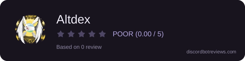 Rating widget preview for Altdex