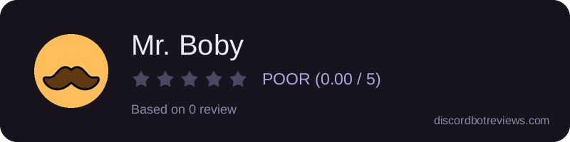 Rating banner for Mr. Boby