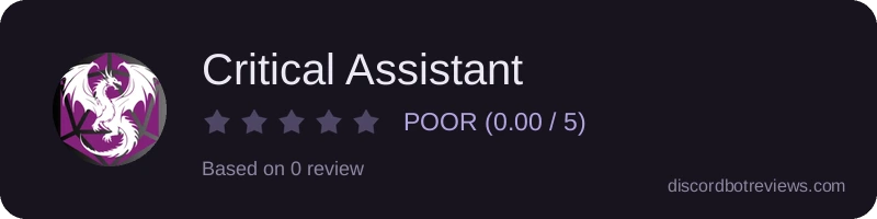 Rating widget preview for Critical Assistant