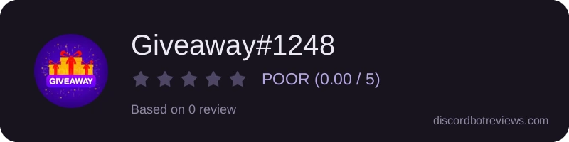 Rating widget preview for Giveaway#1248