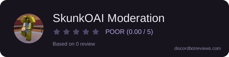 Rating widget preview for SkunkOAI Moderation