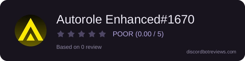 Rating widget preview for Autorole Enhanced#1670