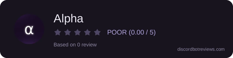 Rating widget preview for Alpha