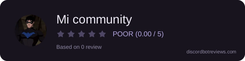 Rating widget preview for Mi community