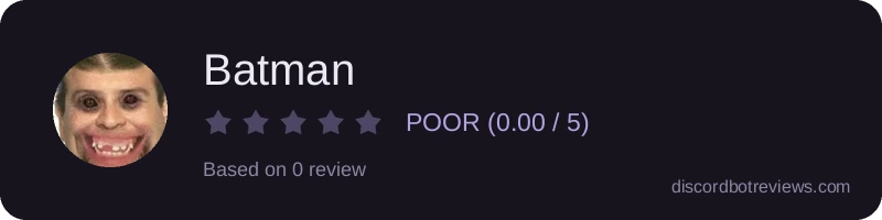 Rating widget preview for Batman