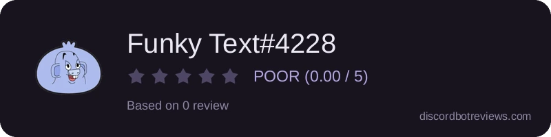 Rating widget preview for Funky Text#4228