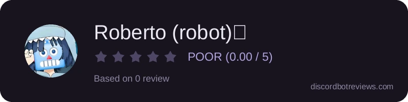 Rating widget preview for Roberto (robot)👾 