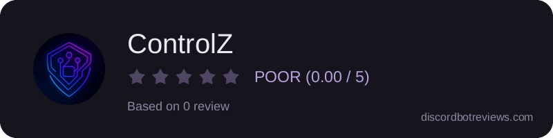 Rating widget preview for ControlZ