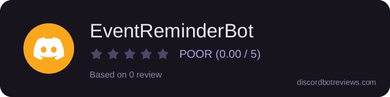 Rating widget preview for EventReminderBot