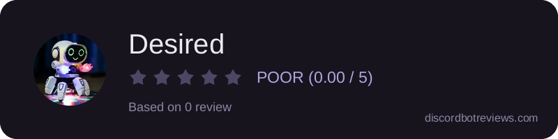 Rating widget preview for Desired