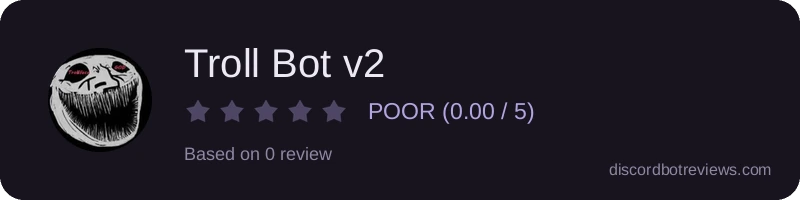 Rating widget preview for Troll Bot v2
