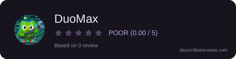 Rating widget preview for DuoMax