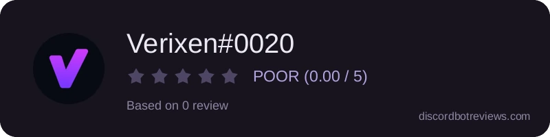 Rating widget preview for Verixen#0020