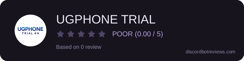 Rating widget preview for UGPHONE TRIAL