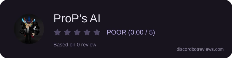 Rating banner for ProP's AI