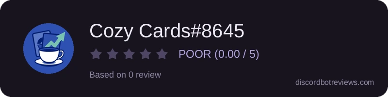 Rating widget preview for Cozy Cards#8645