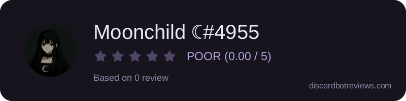 Rating widget preview for Moonchild ☾#4955