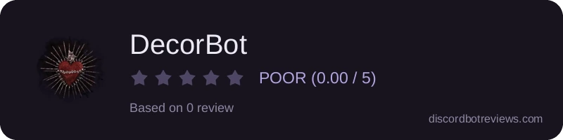Rating banner for DecorBot