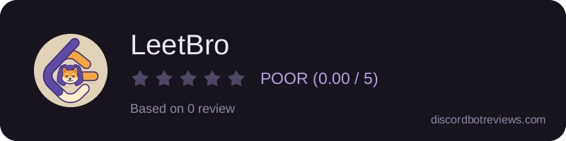Rating widget preview for LeetBro