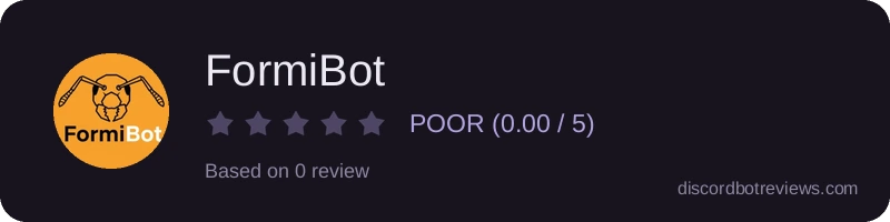 Rating widget preview for FormiBot