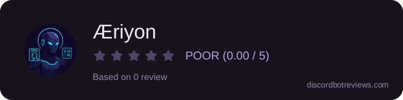 Rating widget preview for Æriyon