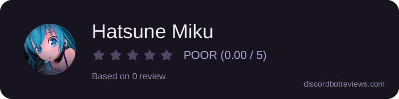Rating widget preview for Hatsune Miku
