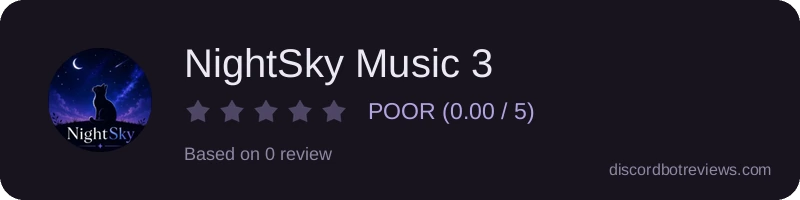 Rating widget preview for NightSky Music 3