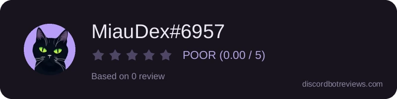 Rating widget preview for MiauDex#6957