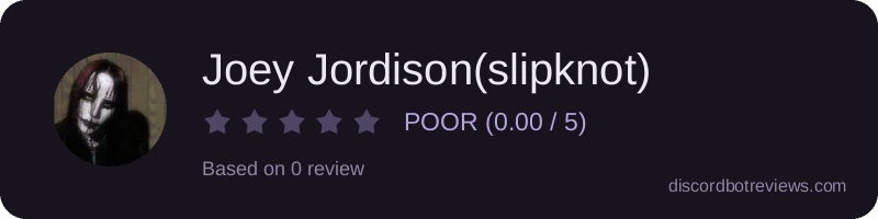 Rating banner for Joey Jordison(slipknot)