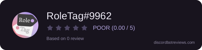 Rating widget preview for RoleTag#9962