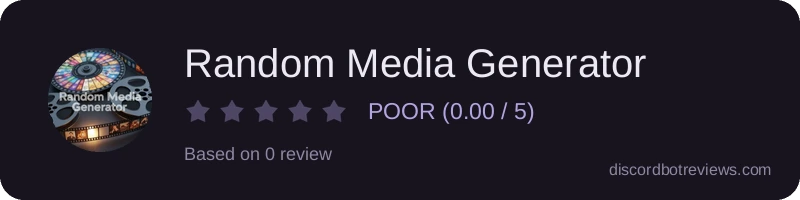 Rating widget preview for Random Media Generator