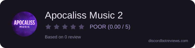 Rating widget preview for Apocaliss Music 2