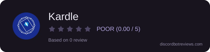 Rating widget preview for Kardle
