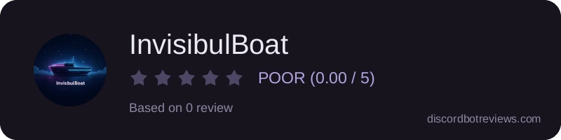 Rating widget preview for InvisibulBoat