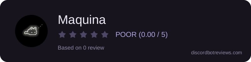 Rating widget preview for Maquina