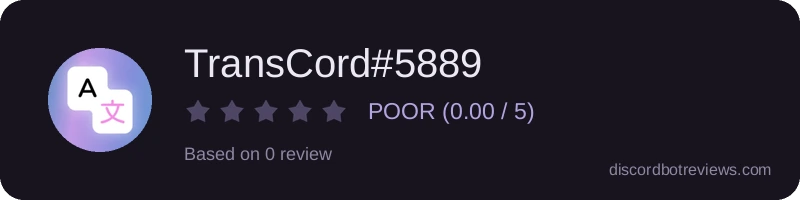 Rating widget preview for TransCord#5889