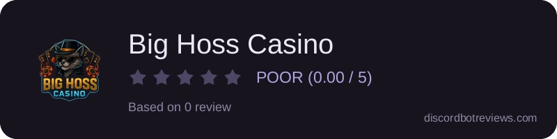 Rating widget preview for Big Hoss Casino