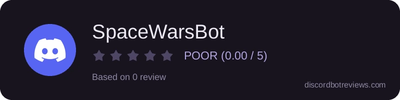 Rating widget preview for SpaceWarsBot