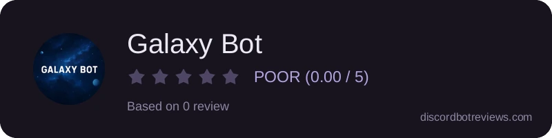 Rating widget preview for Galaxy Bot